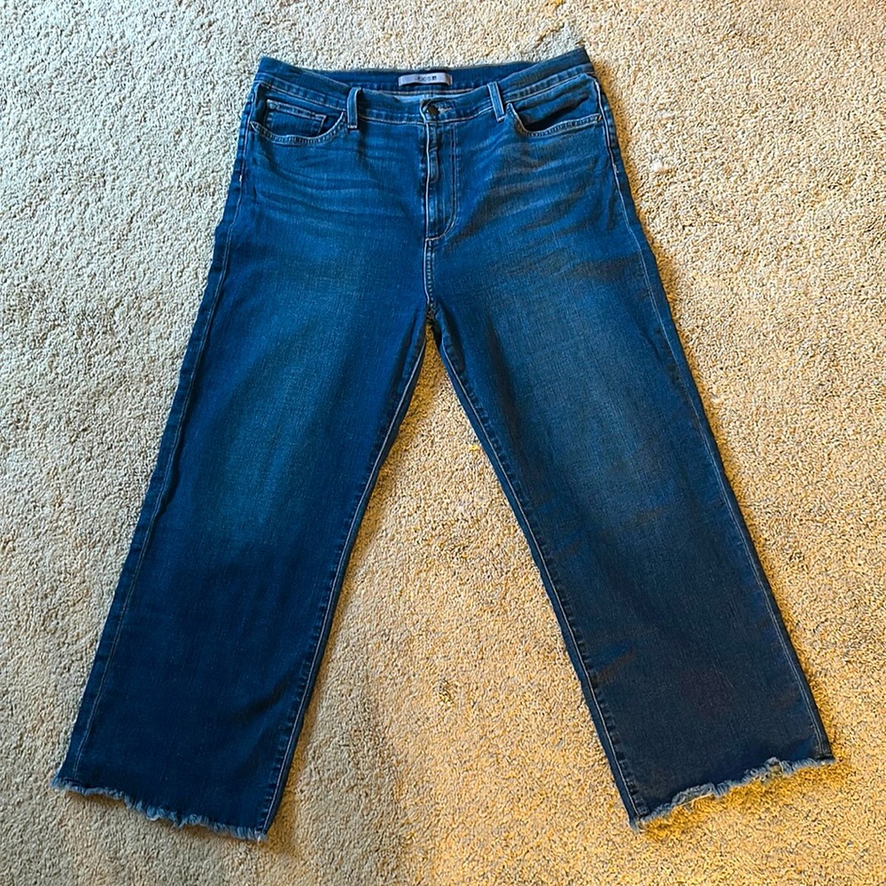 JOES HIGH RISE WIDE LEG CROP JEANS SIZE 33